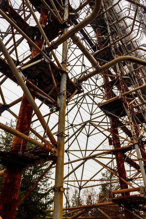 Duga, a Soviet over-the-horizon (OTH) radar system as part of the Soviet anti-ballistic missile...