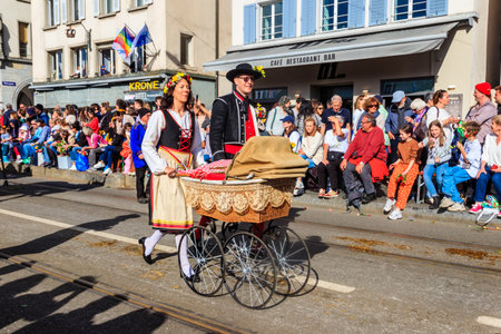 Zurich, Switzerland - April 15, 2024: SechselÃ¤uten - annual traditional spring festival in Zurich, Switzerlandのeditorial素材