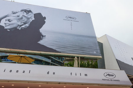 Cannes, France - May 17, 2023: Palais des Festivals (Palace of Festivals and Congresses of Cannes)...