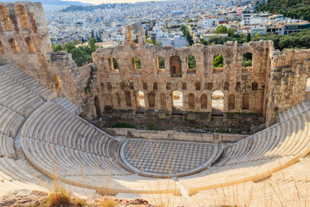 Odeon of Herodes Atticus is a stone Roman theater structure located on the southwest slope of the...
