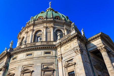 Frederik's Church, also known as Marble Church, in Copenhagen, Denmarkの写真素材