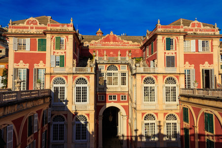 Royal Palace (Palazzo reale) of Genoa in Italyの写真素材