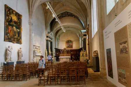 Nancy, France - August 14, 2024: Inside the church of the Cordeliers of Nancy, Franceのeditorial素材