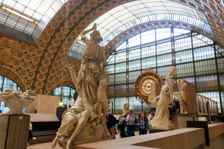 Paris, France - May 19, 2024: Inside Musee d'Orsay in Paris, France. Located in the former Gare d'Orsay train stationのeditorial素材