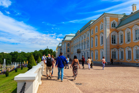St. Petersburg, Russia - June 25, 2019: Grand Peterhof Palace in Saint Petersburg, Russiaのeditorial素材
