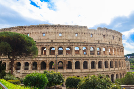 Colosseum or Flavian Amphitheater in Rome, Italy
