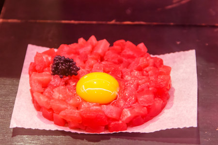 Fresh egg and spicesの写真素材