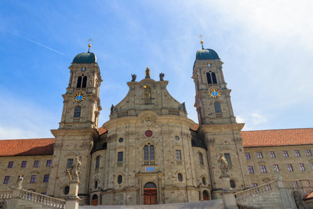 Benedictine Abbey of Einsiedeln in Switzerlandの写真素材