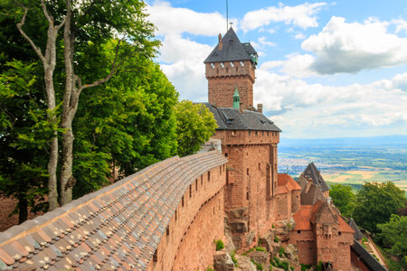 Chateau du Haut-Koenigsbourg in Alsace, Franceの写真素材