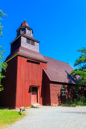 Seglora Church in Skansen open air museum, Stockholm, Swedenの写真素材