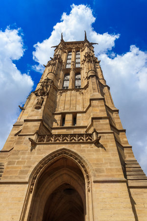Saint James's Tower(Tour Saint-Jacques) in Paris, Franceの写真素材