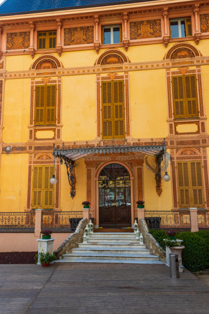 Exterior of Villa Nobel is a historic villa once owned by Alfred Nobel in Sanremo, Italyの写真素材