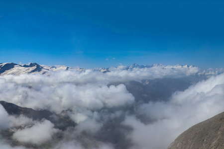 View from Mount Titlis in the Uri Alps, Engelberg, Switzerlandの写真素材