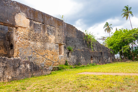 Ruins of Mtoni palace in Zanzibar, Tanzaniaの写真素材