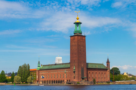 View of City Hall in Stockholm, Swedenの写真素材