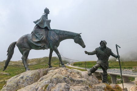 Monument of General Suvorov at the Gotthard Pass, Switzerlandの写真素材