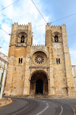 Lisbon Cathedral of St. Mary Major in Lisbon, Portugalの写真素材
