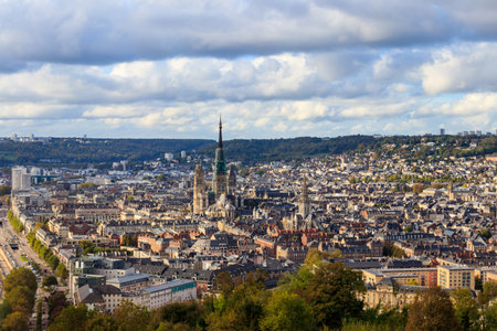 Panoramic view of Rouen, Normandy