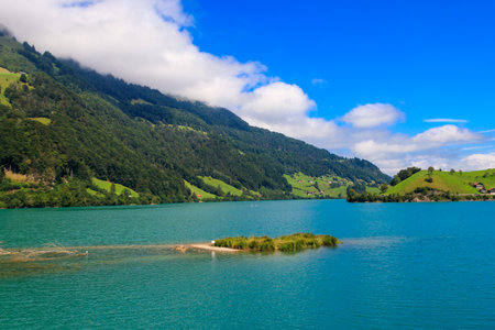 Scenic view of Lake Lungern in Obwalden canton, Switzerland