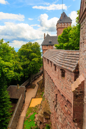 Chateau du Haut-Koenigsbourg in Alsace, Franceの写真素材