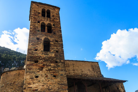 Sant Joan de Caselles Church (12 century) in Canillo, Andorra
