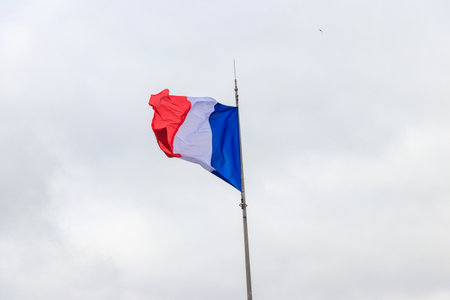 The waving flag of Franceの写真素材