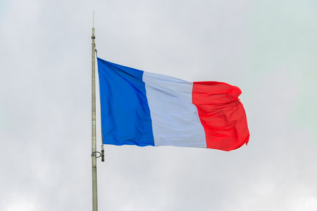 The waving flag of Franceの写真素材