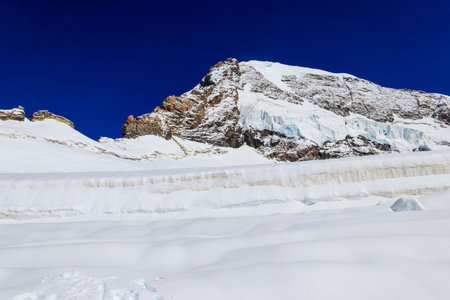 View of the Jungfraujoch, Top of Europe, Bernese Oberland, Switzerland