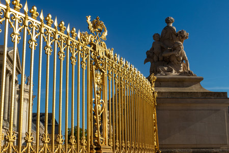 Golden Gate at Royal Palace of Versailles, Franceの写真素材