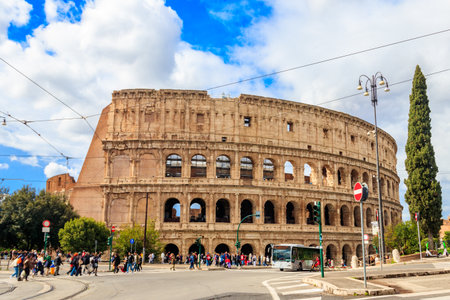 Rome, Italy - March 2, 2023: Colosseum or Flavian Amphitheater in Rome, Italyのeditorial素材