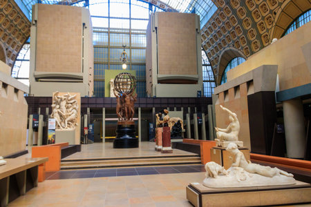 Paris, France - May 19, 2024: Inside Musee d'Orsay in Paris, France. Located in the former Gare d'Orsay train stationのeditorial素材