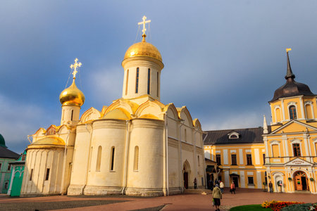 Sergiev Posad, Russia - August 15, 2019: Trinity Lavra of St. Sergius in Sergiev Posad, Russia