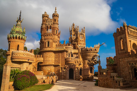 Benalmadena, Spain - November 5, 2025: Castillo de Colomares, a castle, dedicated to the life and adventures of Christopher Columbusのeditorial素材