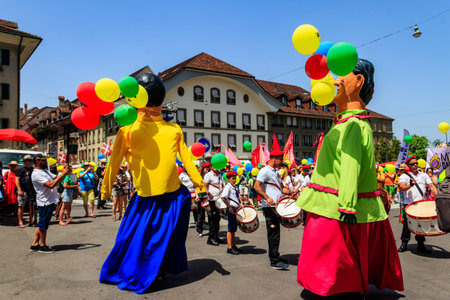 Bern, Switzerland - June 18, 2022: People at Mad Pride parade in Bern, Switzerlandのeditorial素材