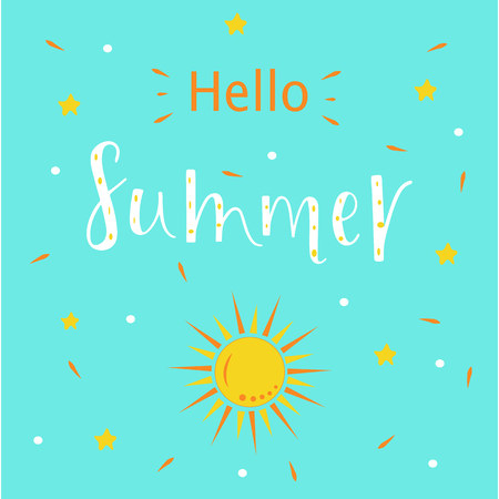 SUMMER-season vocation, weekend, holiday badge. Summer time wallpaper.のイラスト素材