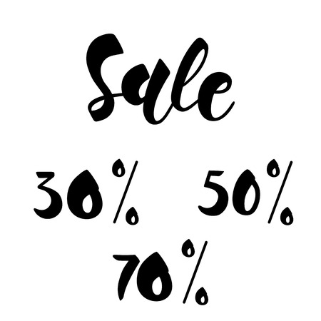 SALE - hand drawn lettering card background. Layout design  for  banner, flyer, invitation, poster,  discount.のイラスト素材