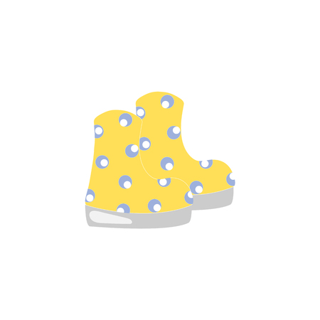 RUBBER BOOTS in a vector style isolated. Vector for background, texture, wrapper pattern, frame or border.のイラスト素材
