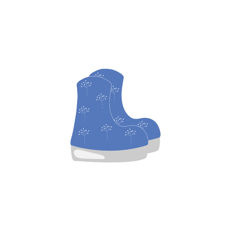 RUBBER BOOTS in a vector style isolated. Vector for background, texture, wrapper pattern, frame or border.のイラスト素材