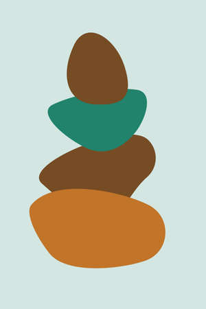 Trendy minimalist abstract illustrations.のイラスト素材