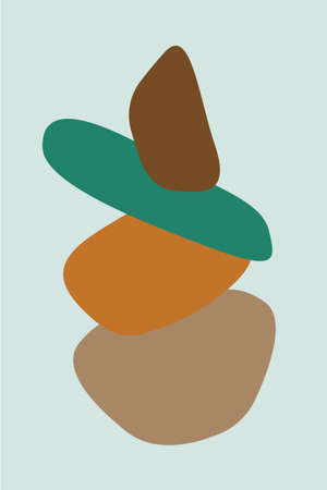 Trendy minimalist abstract illustrations.のイラスト素材