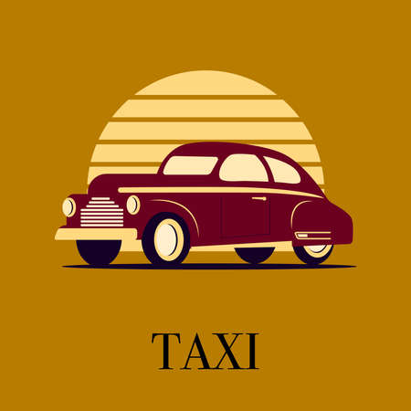 vintage car design flyerのイラスト素材