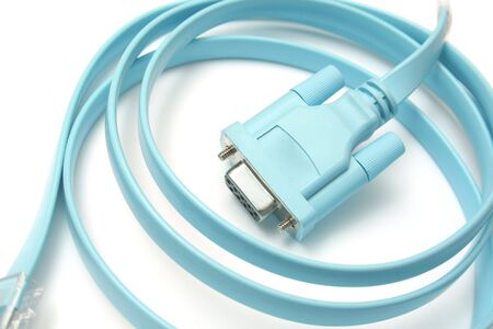 A 9 pin computer serial cableの写真素材