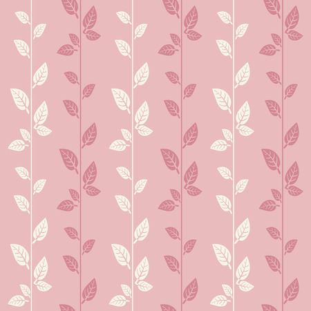 seamless leaf background pink colorのイラスト素材