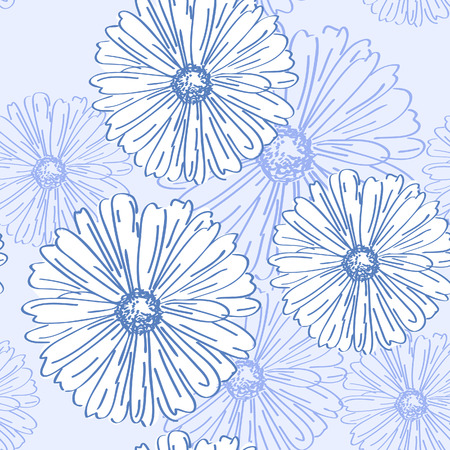 Seamless flower backgroundのイラスト素材