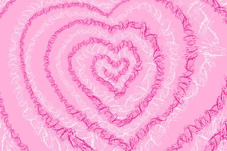 background with scratchs in the form of heartの写真素材
