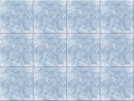 Blue ceramic tile with scratchsの写真素材