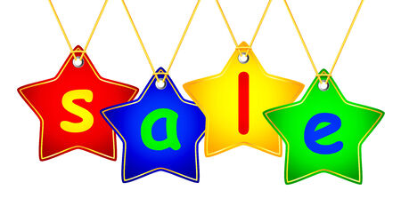 star teg with golden ropeのイラスト素材