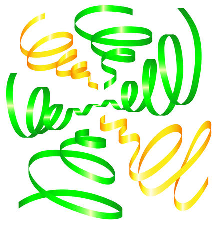 set of holiday ribbon. Vector illustrationのイラスト素材