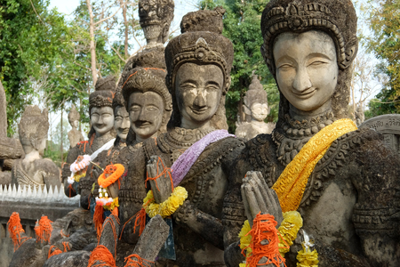 February 21, 2015: Buddha Park Sala Kaeo Kou,  Nong Khai, Thailandのeditorial素材