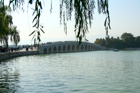 bridge in Summer Palace, Beijing. Chinaの写真素材
